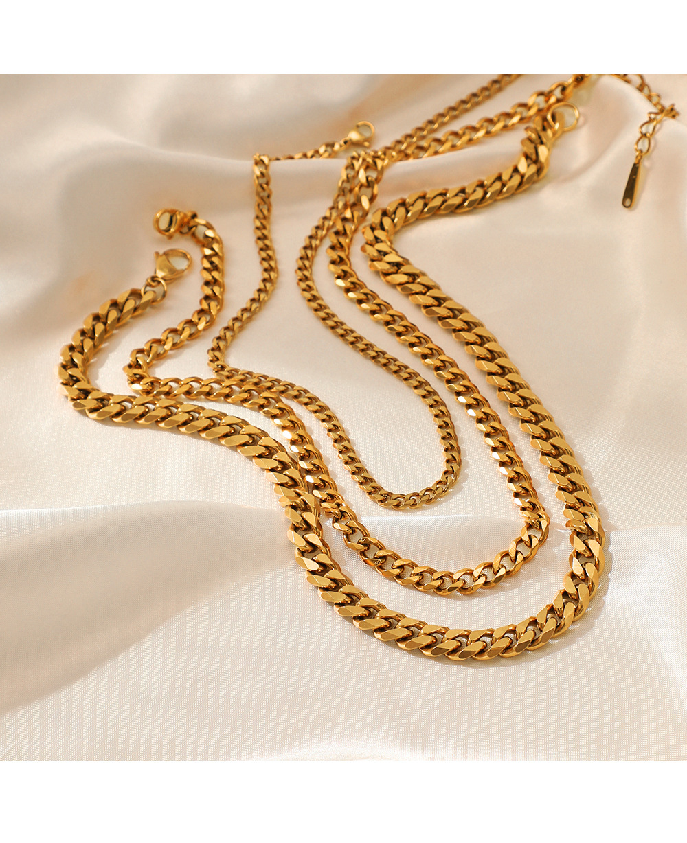 Simple Style Geometric Stainless Steel Gold Plated Necklace