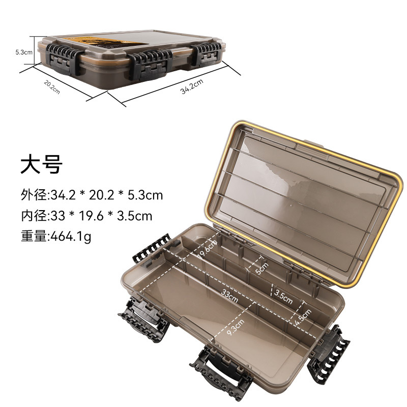 Caja de cebo Luya impermeable Caja de Luya Caja de accesorios de cebo falso Caja de cebo duro Gancho de plomo Caja de almacenamiento de cebo Caja de cebo suave de pesca
