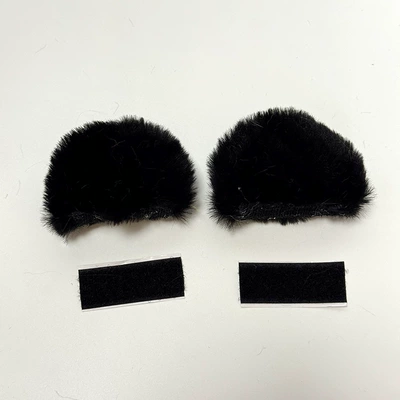 Motorcycle Helmet Decorations Doll Accessories Lingna Belle Cat Ear Helmet Accessories Quick-release Doll Accessories Gifts (Motosiklet dəbilqələri) - three-dimensional-bear-black