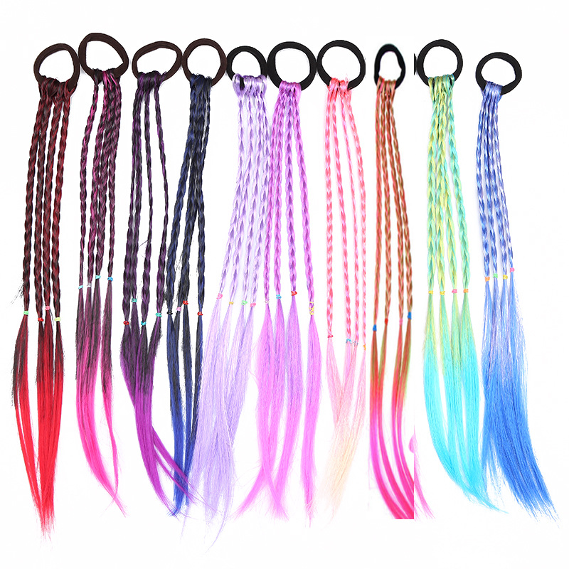 Kid's Fashion Colorful Chemical Fiber Braid Hair Tie display picture 5