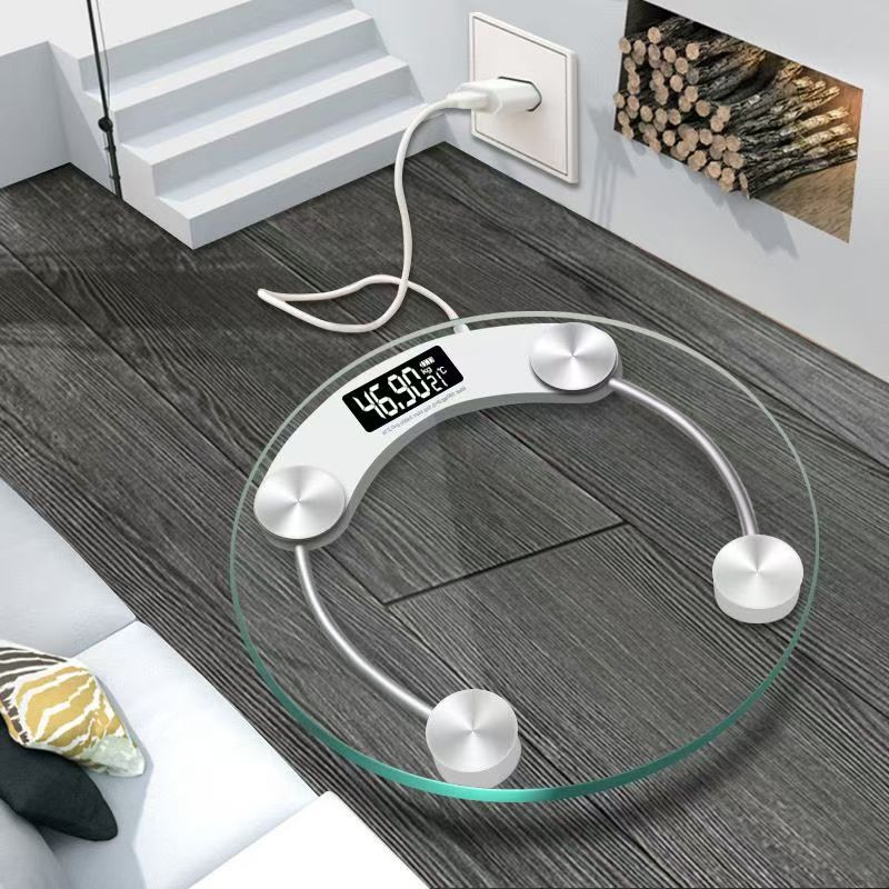 báscula electrónica redonda pesada precisa doméstica pesada para adultos pesada duradera pesada de alta precisión pesada recargable para dormitorios image 2