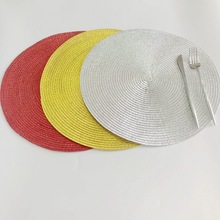 PP扁亮丝餐垫节日装饰圣诞闪光餐厅可清洗放油放水防滑桌垫