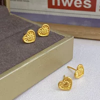 Большое количество в наличии 5 г золотые серьги Love 999 золотые серьги-смайлики золотые серьги-кольца Мебиуса 24 карат золото
