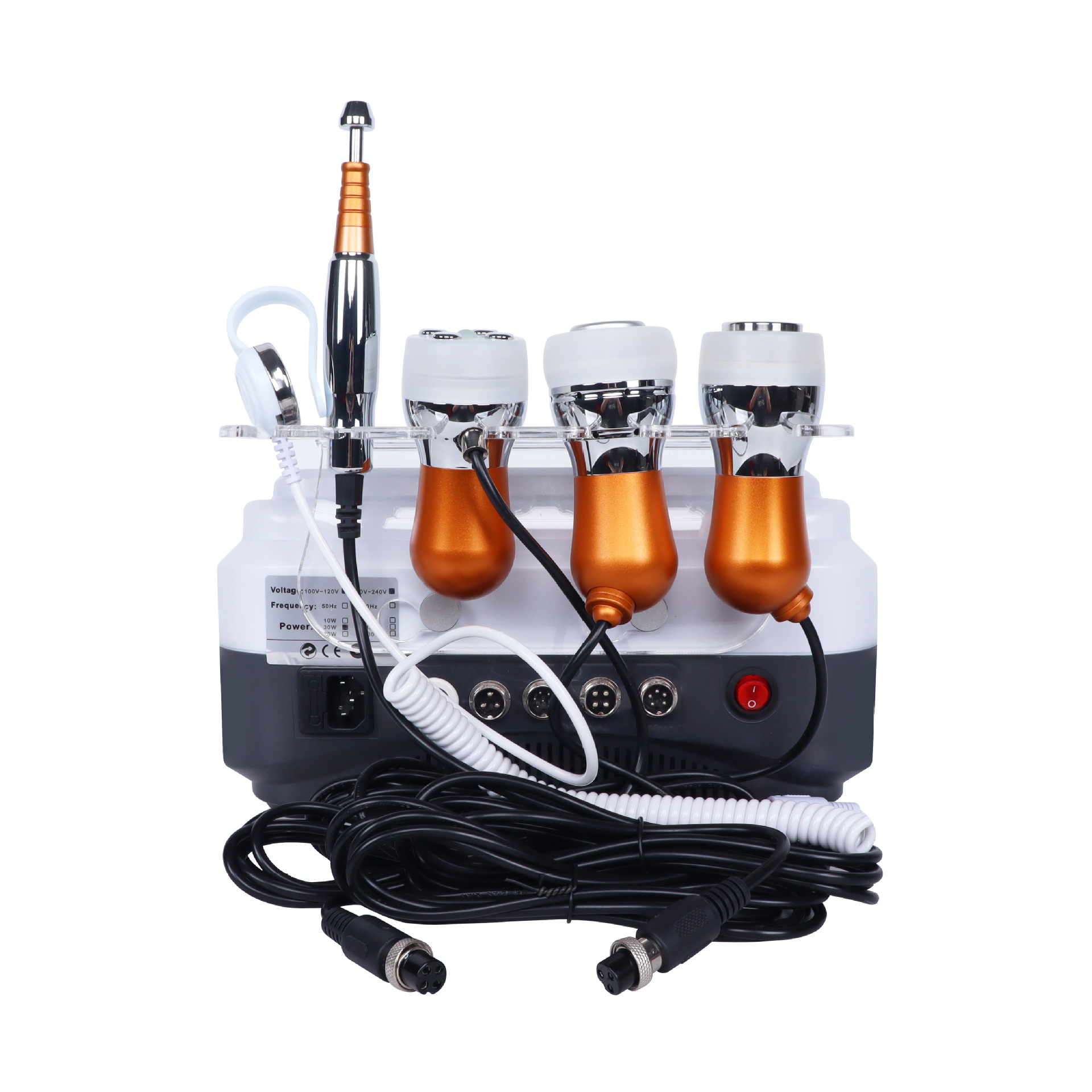 Needle-free mesotherapy device: EMS electroporation, RF microcurrent, and ice-head technology for V-line lifting, firming, and skin rejuvenation&mdash;ultimate beauty tool for youthful, glowing skin