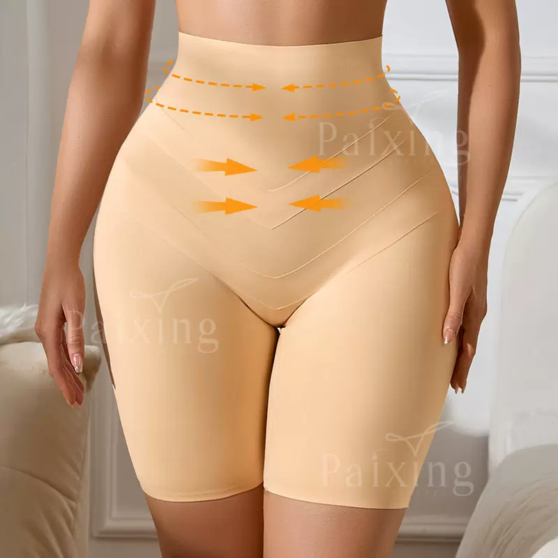 跨境高腰强力收腹束腰女士产后恢复内裤塑形美体冰丝无痕塑身裤
