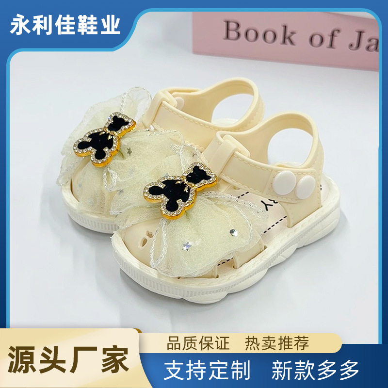Sandalias para bebés de niñas de verano anti-derrapatas para bebés pequeños zapatos para niños pequeños comercio exterior e-commerce princesa