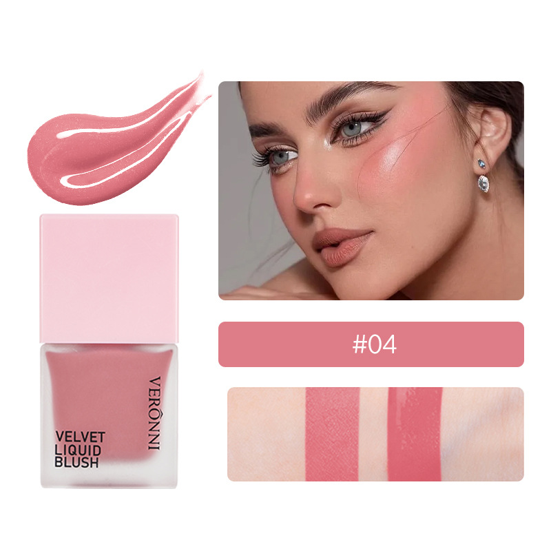 VERONNI 10ML liquid blush long-lasting color non-fading waterproof blush natural moisturizing rouge blush