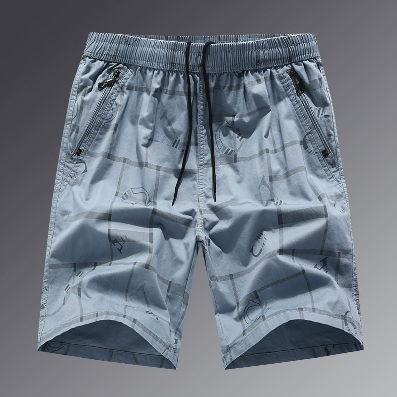 2025 новый завод хлопчатобумажные повседневные модные шорты для мужчин летом тонкая наружная одежда среднего возраста большие брюки свободные