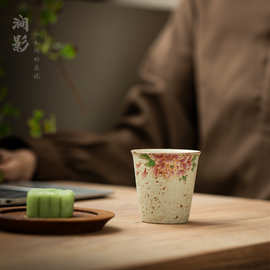 陶瓷茶盏主人杯大容量直口杯可乐杯家用中式泡茶杯子礼盒装伴手礼