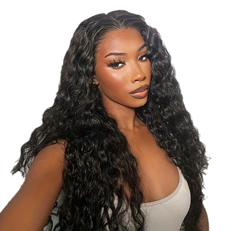 Perruque africaine bouclée courte, coupe dentelle, couverture complète, cheveux synthétiques naturels et duveteux_voghion.com