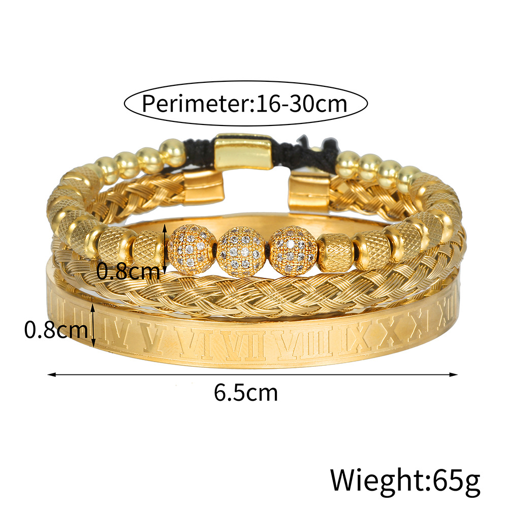 Men's Woven Pineapple Beads Bracelet 1