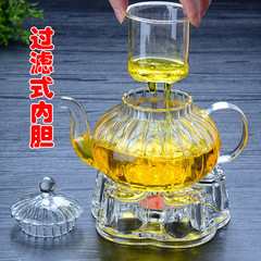 高硼硅批發玻璃條紋壺耐高溫玻璃茶壺 家用耐熱玻璃泡茶壺花茶壺