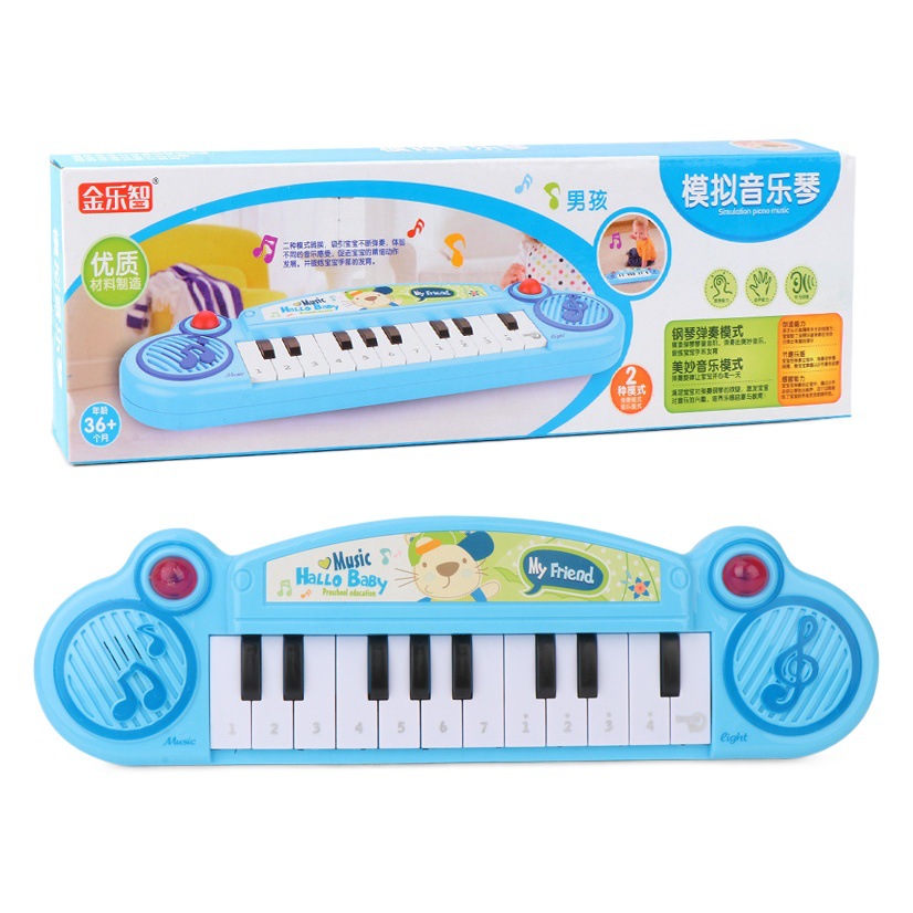 Tiktok red Toy Boy bebé órgano electrónico de juguete piano puesto de juguete instrumento musical con música ligera regalo