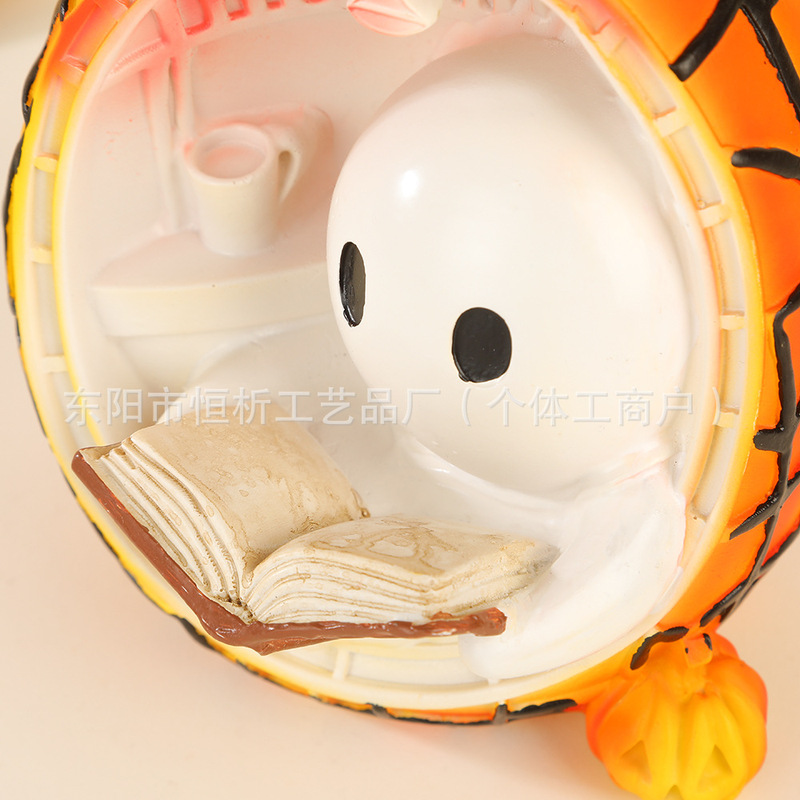 跨境发光万圣节桌面装饰摆件巫幽灵看书浴缸夜灯派对工艺品批发|undefined