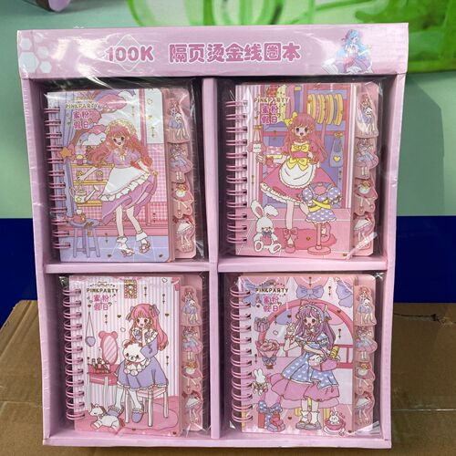 100K classified coil notebook, new Sanrio family Kuromi diary, mini pocket notebook