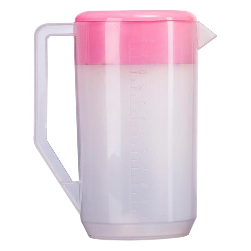 Botella de agua fría con escala botella de agua de hielo de plástico con tapa olla de jugo 5000ml botella de agua grande botella de agua fría resistente al calor de gran capacidad