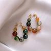 Agate retro marble earrings jade, Chinese style