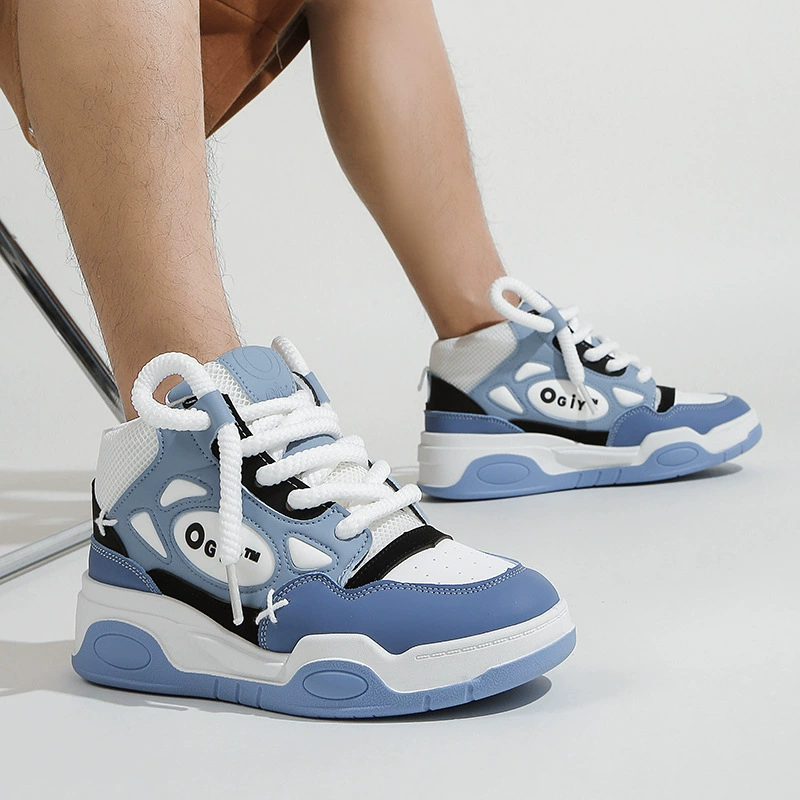 Модная мужская обувь, новые туфли для пар с высоким берцем, женские осенние туфли на мягкой подошве, универсальные повседневные спортивные туфли на толстой подошве.