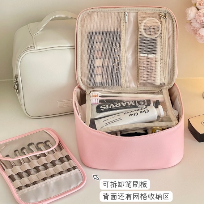 Bolsa de maquillaje de viaje impermeable multi-zonción bolsa de lavado bolsa de maquillaje de viaje bolsa de almacenamiento portátil simple