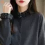 新款半高领木耳边百搭毛衣