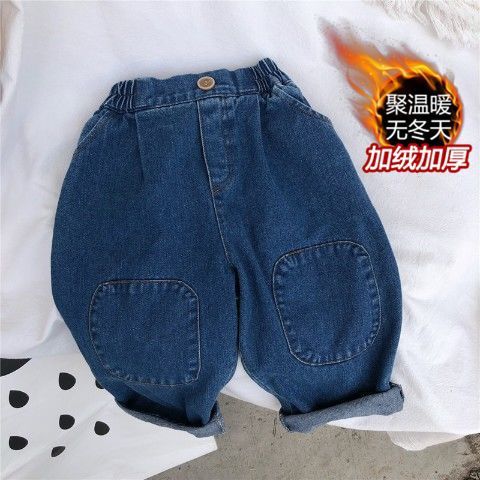 Nuevos niños coreanos 26 primavera y otoño jeans nostálgicos niños niñas rodilla parche bebé zapatos casuales de rábano