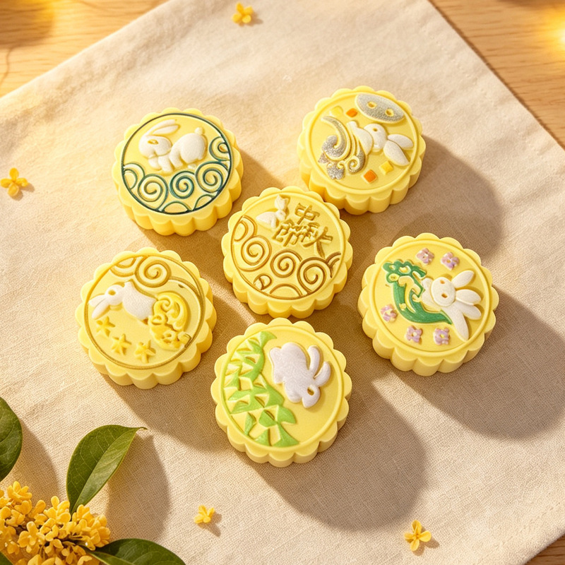 [Mid Autumn Festival] Moon Crescent Moon Crescent Jade Rabbit Aromatherapy Plaster Doll White Embryo Handmade DIY