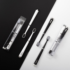 Japanese-style soft bristle toothbrush for home use, adult small head toothbrush, factory wholesale, 10,000 bristle black and white couple toothbrush