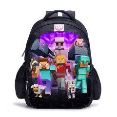 スポットの新しい私の世界Minecraftの小中学生のかばんの子供のリュックサックのリュックサック