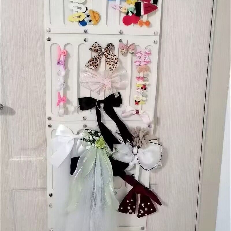 フェルトヘアクリップ収納掛け袋フェルト壁掛け式子供ヘアクリップ頭飾り収納袋大3連ヘアバンド収納|undefined
