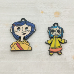 クロスボーダーカートゥーンアニメーション欧米風ゴーストマザーアクセサリーDIYオイルドロップジュエリーペンダントアクセサリーキーホルダー