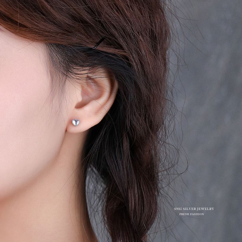 Viti in argento puro, versione coreana femminile, amore personalizzato, orecchini in pietra di luna, orecchini dolci e freschi_voghion.com