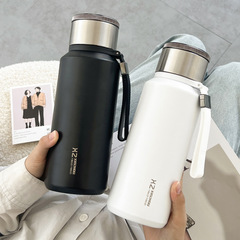 Tea Water Separating Insulated Cup with Filter Mesh Portable Straw Cup 316 Stainless Steel Large Capacity Cup Gift Water Bottle