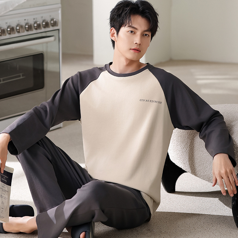 Y6839 순면 남성용 라운드넥 긴소매