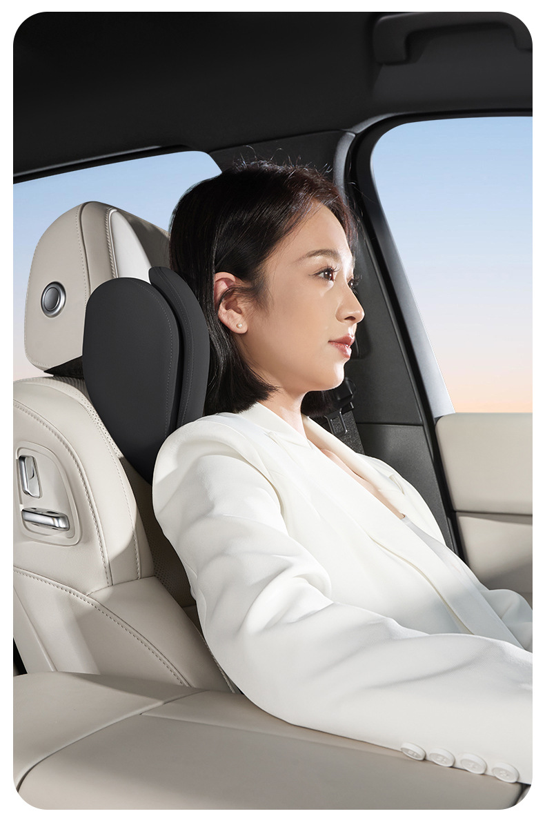 Car Headrest and Lumbar Support Double-Layer High-End Car Pillow Car Cushion Memory Foam Lumbar Support Home Car Supplies