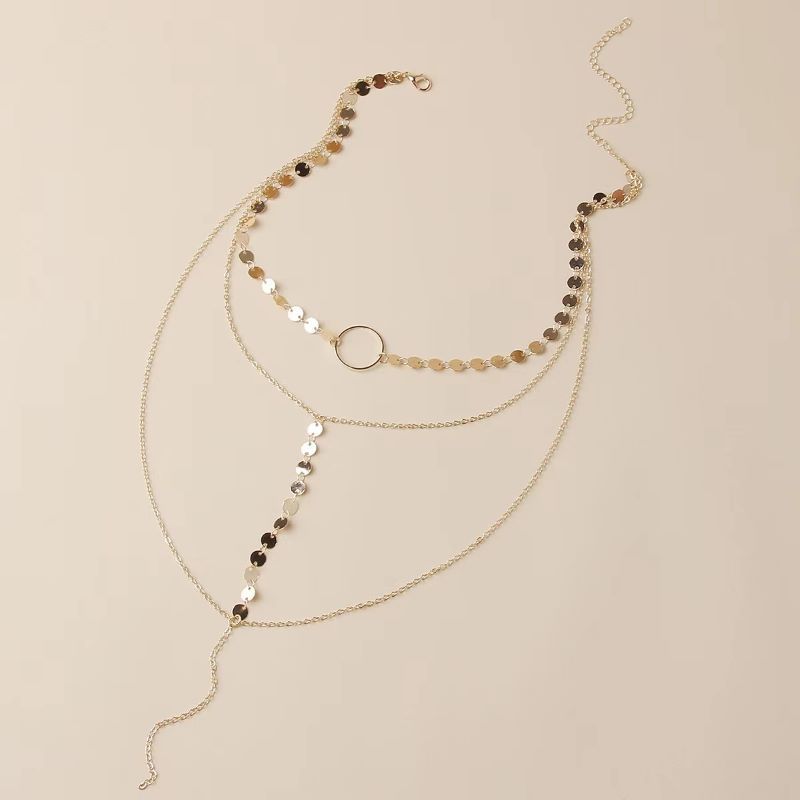 Elegant Lady Streetwear Geometric Alloy Wholesale Three Layer Necklace display picture 4