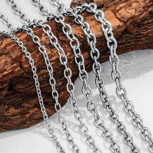 Basic strong color retention titanium steel O-chain extended chain jewelry chain handmade DIY bracelet necklace hardware jewelry accessories