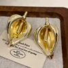 2511221A golden calla lily earrings