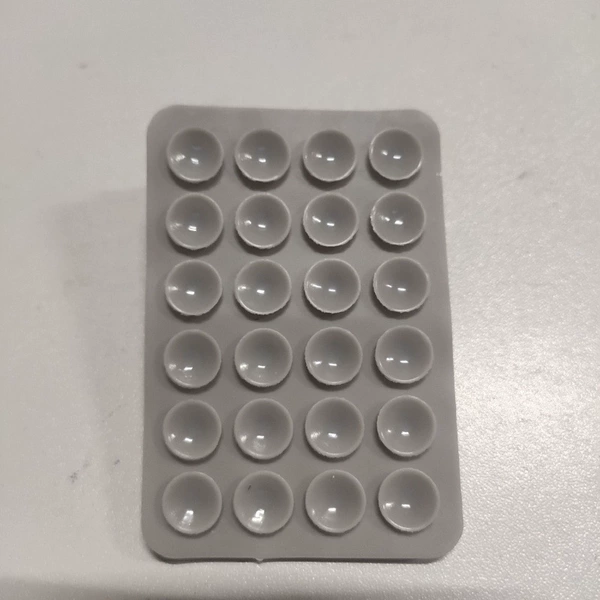 Light gray (with adhesive backing) - 24 square suction cups