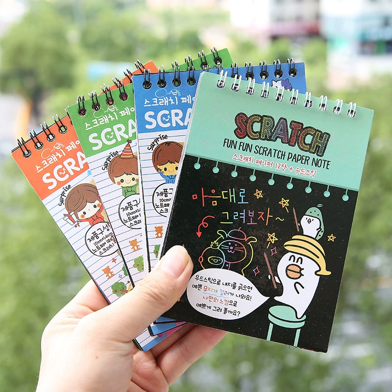 УниверсальнаяScratch картина-клипарт, магическая книга с изображениями, DIY, граффити, семейный стиль, печать