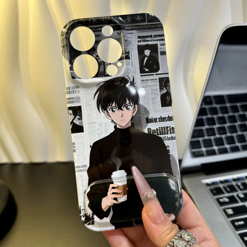 报纸新一小兰支架适用iPhone16pro手机壳苹果15/14菲林13镜子12硬|undefined