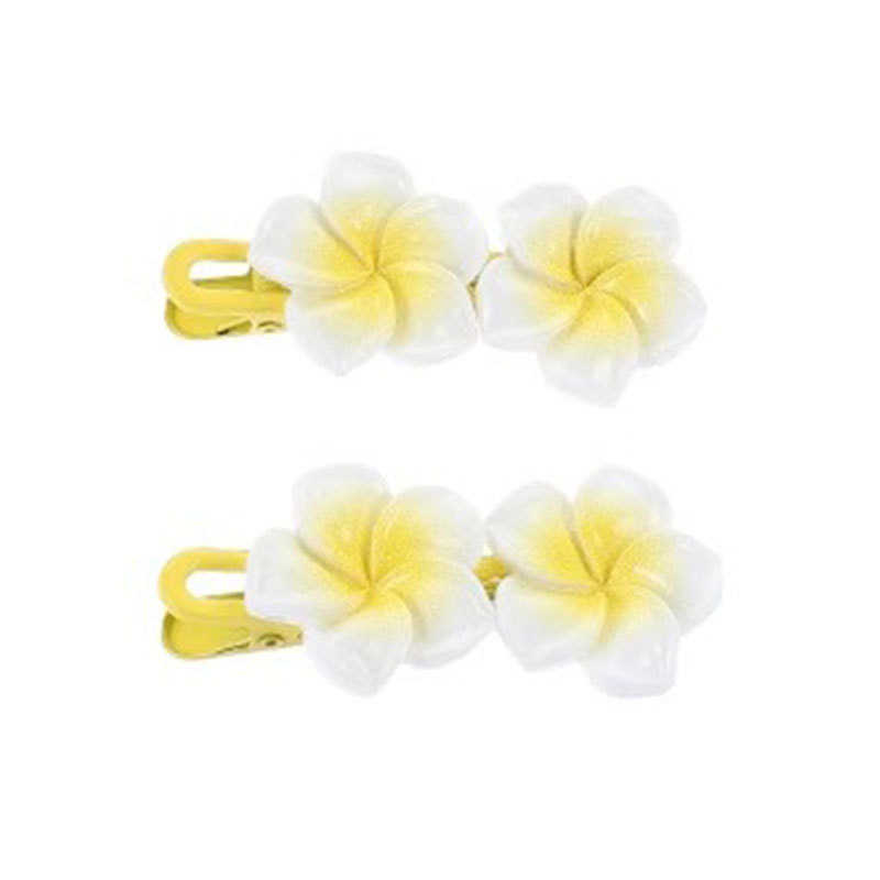 Huevo flor clip para el cabello de cabeza de mujer frente clip para el cabello de flores fotos junto al mar borde del cabello frangeo lateral clip para la boca