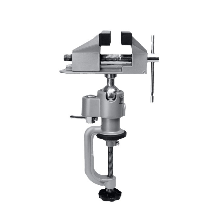 Suministro de mini torno de banco universal para bricolaje, aleación de aluminio, rotación de 360 grados, mini torno de banco, torno plano, torno de mesa universal.