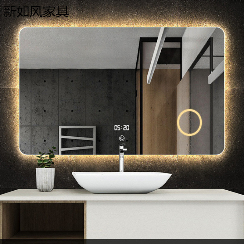 智能镜设计师合作款型材LED镜 侧面发光超薄预埋 防雾蓝牙音响