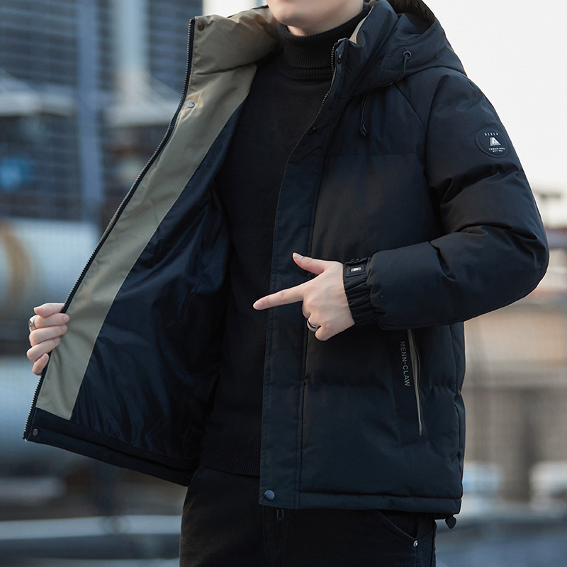 Transfronterizo de asalto de algodón chaqueta de invierno masculino suelta y gruesa ropa de algodón de hombre chaqueta con capuchón cálida chaqueta de algodón puede abrirse image 7