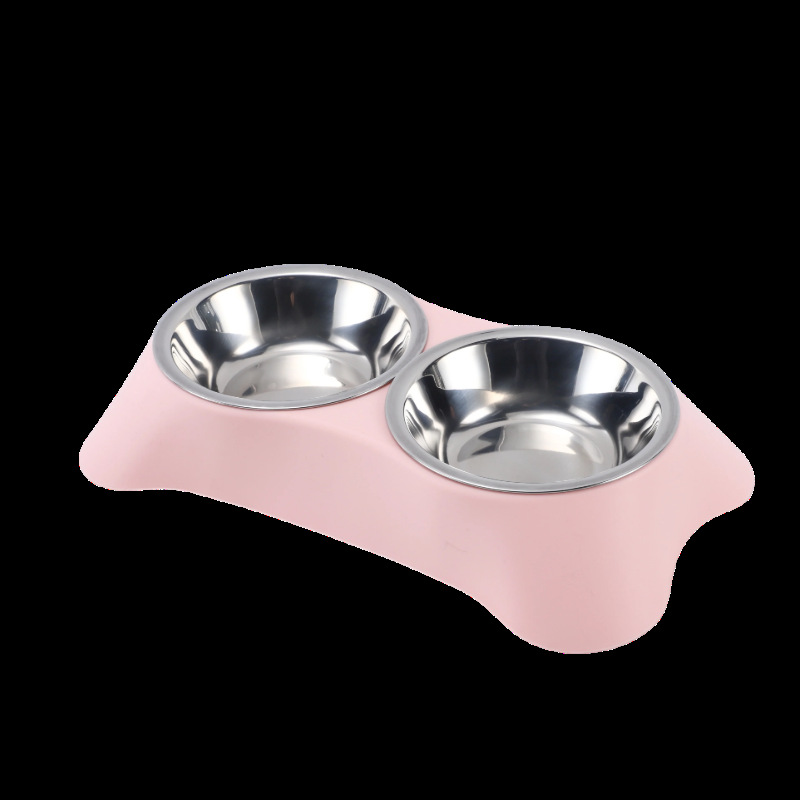 Comedero Doble para Mascotas Tamaño Mediano de Acero Inoxidable y PP para Agua y Comida de Perros y Gatos image 7