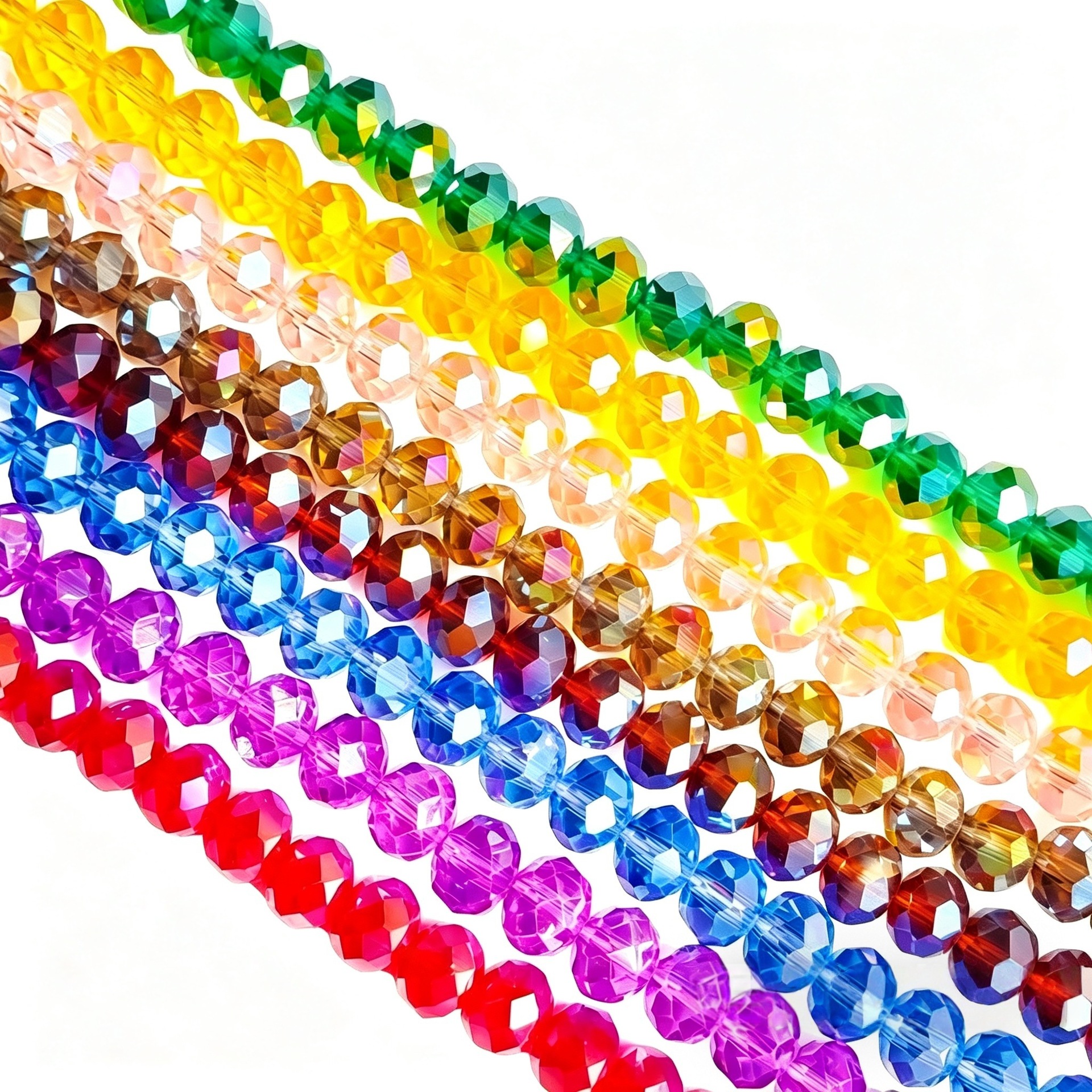 Crystal Flat Beads AB Color水晶扁珠AB彩 串珠隔珠跨境货源