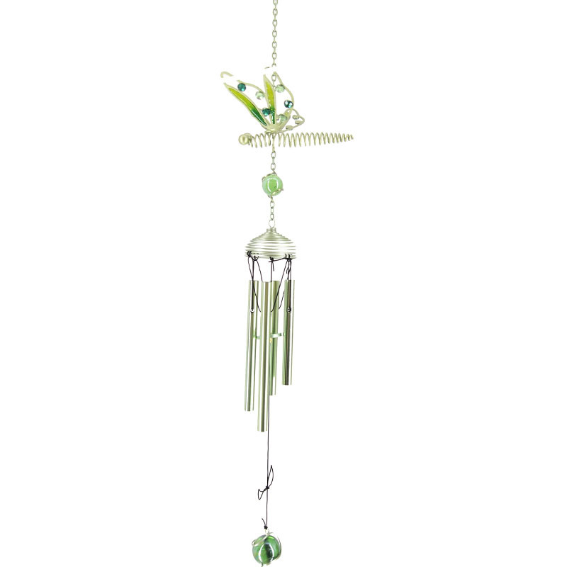 Exclusivo para envios internacionais, disponível em estoque: Sino dos Ventos Estrela e Lua, pingente de vidro colorido, tubo de metal japonês, estilo vintage, com flor de bambu._voghion.com