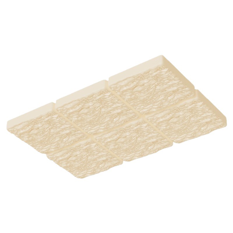 Lámpara de sala de estar, lámpara de techo, atmósfera simple y moderna, lámpara de dormitorio principal cuadrada de estilo crema, lámpara principal de sala de protección ocular de espectro completo