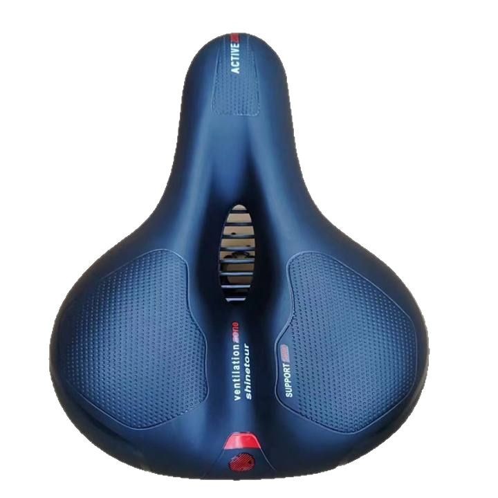 asiento de silicona de bicicleta cojín de asiento de bicicleta de montaña cómodo suave y grueso asiento de silicona universal cinturón de asiento reflectante