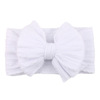 Children's nylon elastic big headband, hairgrip with pigtail with bow, hair accessory, European style